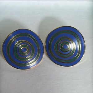 Laurel Burch Ancient Wisdom 1993 Pierced Earrings